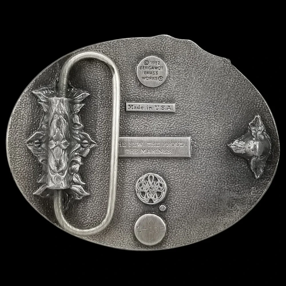 1982 US‎ Marines Belt Buckle Iwo Jima Bergamot Brass Works The Few The Proud USA
